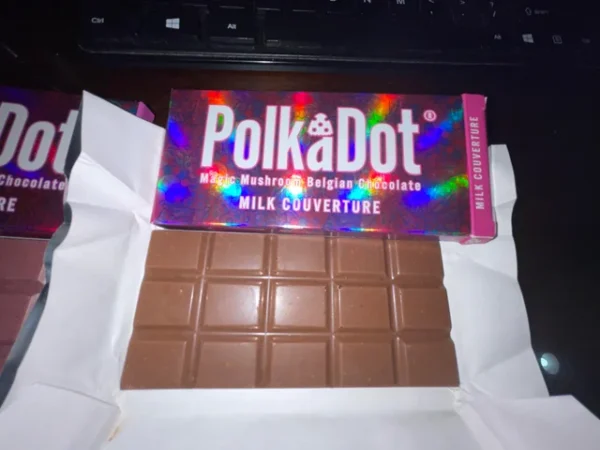 PolkaDot Forbidden Froot Loop Magic Mushroom Belgian Chocolate Bar